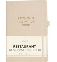 Restaurant Reservation Book – Undated Dinner Table A4 (8.5&quot; x 11&quot;) Seashell - $47.90 CAD