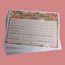 38 Advise &amp; Wishes The Bride Bridal Shower Advice cards for Guests, Wedding Card - £7.17 GBP