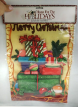 CHRISTMAS Yard Flag 12&quot; x 18&quot; HOME FOR THE HOLIDAYS - $232.94 MXN