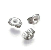 20 Stainless Steel 6.5mm Earnut Earring Replacement Butterfly Clutch 10 Pr Backs - £3.94 GBP