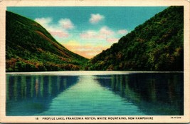Profile Lake Franconia Notch New Hampshire NH  Linen Postcard E7 - £3.08 GBP