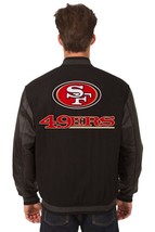 San Francisco 49ers JH Design Wool Leather Reversible Jacket Patch Logos... - £212.38 GBP