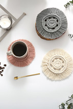 Camel Boho Macrame Woven Coaster - $66.03 MXN
