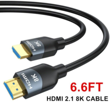 Snowkids 8K HDMI Cable 2.1 6.6FT 48Gbps Ultra High Speed Braided Cord OP... - £9.40 GBP
