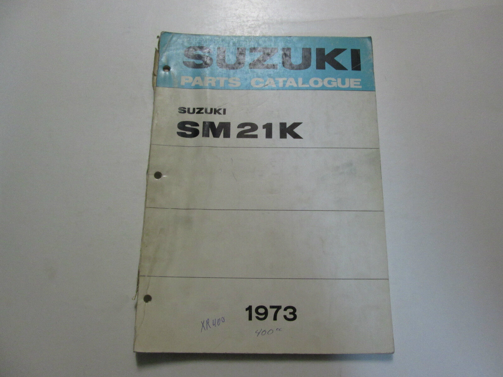 1973 Suzuki Snowmobile SM21K Parts Catalog Manual WATER DAMAGED STAINED ... - $32.92