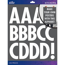 Alphabet Stickers, Regular X-Large, White Futura - £16.65 GBP