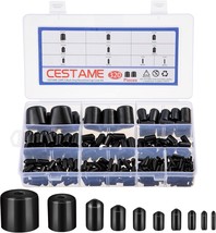 320 Pieces Rubber End Caps Black Round Vinyl End Caps Bolt Screw Covers ... - $35.99