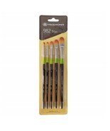 Hwahong 982 Korean Flat Brush Set 5-Piece Professional Makeup Art Brushes - $43.12 CAD