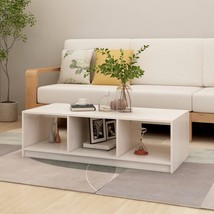Coffee Table White 110x50x34 cm Solid Pinewood - £46.70 GBP