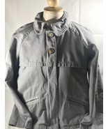 Ladies Old Navy Grey Gray Coat Jack Brown Button Size L Large Comfort - £16.47 GBP
