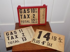 Vintage Gas Station Pump Price Metal Holder - $5,011.45 MXN