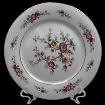 Noritake Ivory China 7151 Asian Song 6 Dinner Plate 10 5/8 Gold Trim Pink Floral - £41.16 GBP