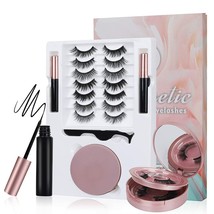 Magnetic Eyelashes with Eyeliner, 3D Natural Magnetic Eyelashes Kit with 9 Pairs - £14.64 GBP