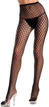 BE WICKED  PANTYHOSE WITH WEAVE DESIGN ONE SIZE BLACK 90-160 LBS - £7.70 GBP