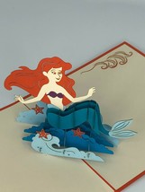3D Pop Up Card Ariel 3D Little Mermaid Mother&#39;s Day Birthday Princess Disney - £9.80 GBP