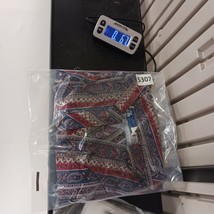 Vintage Paisley Blouse Top Notch Short Sleeve Collared Shirt Women’s Chest 54" image 6