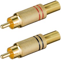 2x Metal RCA Phono Connector Male Plug Solder Connection Audio Terminal Adapter - $4.39