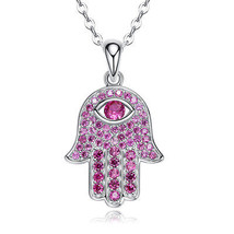 Hamsa Hand Pendant in 925 Sterling Silver with AAA Zircon Perfect Gift for Women - £42.81 GBP