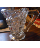 EAPG Central Pressed Clear Glass Circles Cubed Square Creamer Syrup Milk... - £17.14 GBP