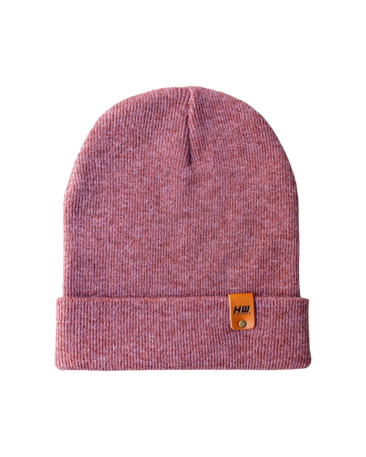 HAAKWEAR Knit Cuffed Classic Beanie / Hat - Rusty Burgundy, Made in USA - $29.00