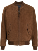 Brown Suede Leather Jacket Men Bomber/Flight Size XS S M L XL XXL Custom Made - £119.99 GBP