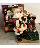 Kirkland Santa Claus Fireplace Christmas Figure Display Fabric Mache 212... - $77.55 CAD