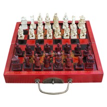 35pcs/set High-end Collectibles Vintage Chinese Terracotta Warriors Chess d Game - £110.37 GBP