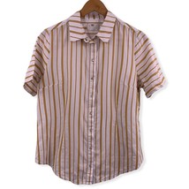 The Jetset Diaries Womens Striped Tita Shirt White Yellow Size Large - £17.25 GBP