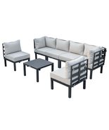 LeisureMod Chelsea Outdoor Patio 7-Piece Conversation Set Aluminum Secti... - €1.907,37 EUR