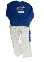 Buffalo Bills Gray &amp; Blue Football Sweat Suit By Majestic Men’s Size Large - $46.74