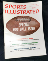 September 22, 1958 Football Issue SPORTS ILLUSTRATED Herman Hickman Picks - $14.85