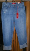 JLO Jennifer Lopez Boyfriend Capri Jeans Mid Rise Size 2 RELAXED - £14.90 GBP