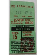 DETROIT TIGERS 1982 TICKET STUB VINTAGE COLLECTABLE BASEBALL LOWER BOX SEAT - £7.86 GBP