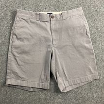 J Crew Shorts Men&#39;s 32 Gray Chino Casual 9&quot; Inseam Cotton Slash Pockets - $26.51 CAD