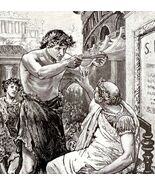 Julius Caesar Refuses The Crown 1913 Roman Plate Print 2 Page History DW... - $729.90 MXN
