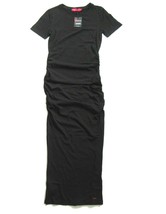 Nwt N: Philanthropy Jack Ruched Midi In Black Split Side Ruched T-Shirt Dress Xs - £35.17 GBP