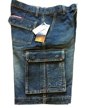 Vintage Womens Denim Shorts Bermuda US Polo Blue Jeans Size 14 High Rise u - £37.12 GBP