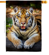 Tiger House Flag Wildlife 28 X40 Double-Sided Banner - £29.55 GBP