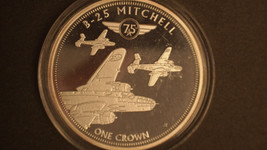 #C8 B-25 Mitchell One Crown Tristan Da Cunha 2016 Coin - £16.81 GBP