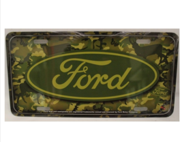 FORD CAMOUFLAGE METAL LICENSE PLATE - £23.97 GBP
