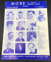 Vintage 1963 More - Theme from Mondo Cane Sheet Music Sinatra Nat King Cole - £7.45 GBP