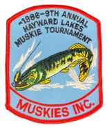 Hayward Lakes Muskies Tournament Patch 9th Annual Unused 1986 Fishing WI... - £19.46 GBP
