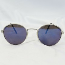 Sunglasses Blue  90s Round Sunglasses Steampunk - $45.07