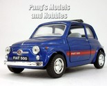 Classic Fiat 500 1/24 Scale Diecast Model by Kinsmart - BLUE - $16.82