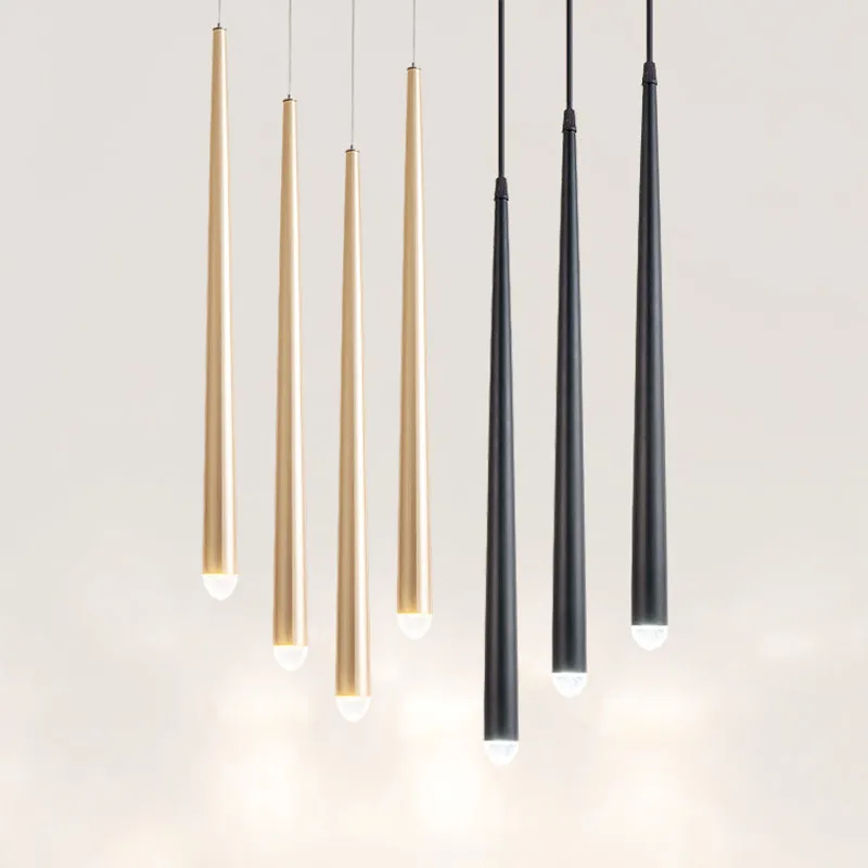 Cone Led Pendant Lamp Long Tube Bubble acry Kitchen Island Dining Room S... - $33.06+