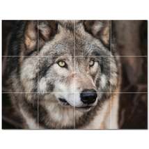 Wolf Ceramic Tile Wall Mural Kitchen Backsplash Bathroom Shower P501241 - £94.80 GBP+