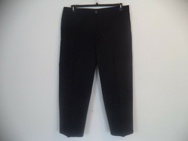 Men&#39;s Black St. John&#39;s Bay Flatfront Dress Pants. 42 X 32. 100% Cotton. - $24.39 CAD