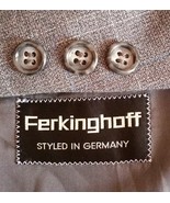 Vintage Mens -70s Fashion- Classic Blazer FERKINGHOFF Grey Wool Sport  J... - €65,71 EUR