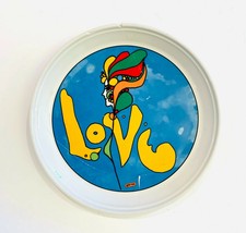 Peter Max &quot;Love&quot; Original Made In New York Ceramic Plate 9&quot; Diameter - £317.17 GBP