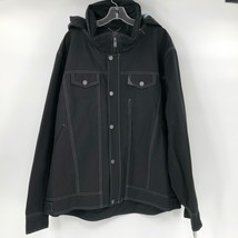 NWT Pendleton Mens Seam Seal Hooded Zippered Black Jacket Size XL Harbor Cloth - £154.64 GBP